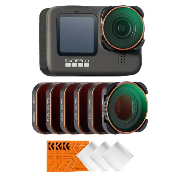 GoPro Hero 9–13 – مجموعة فلاتر 6 في 1 (CPL، ND8–ND1000) (KF.2012)