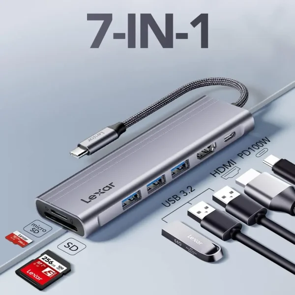 موزع USB-C 7 في 1 Lexar® H31