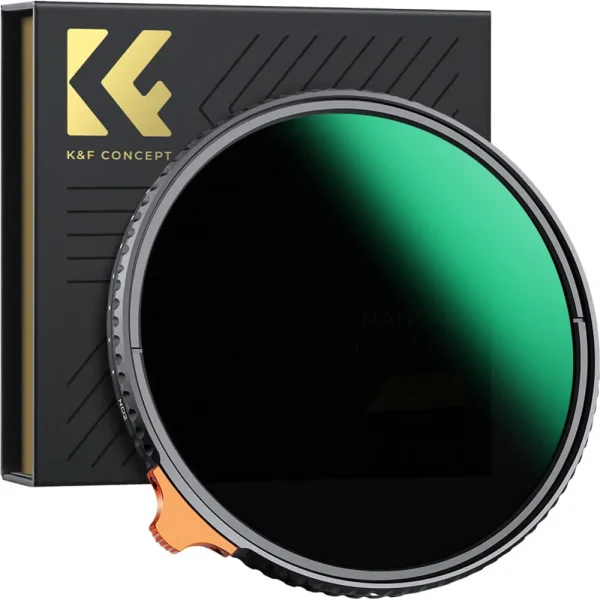فلتر K&F Concept Nano-X Variable ND مقاس 82 مم، من 1 إلى 9 درجات (KF01.1466)