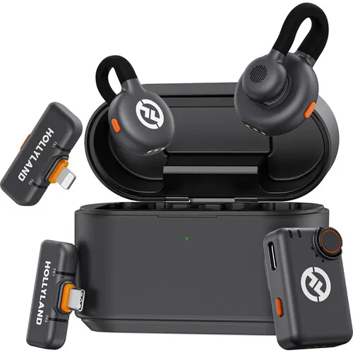 Hollyland Lark M2S Ultimate Combo 2‑Person Wireless Microphone System (Space Gray)