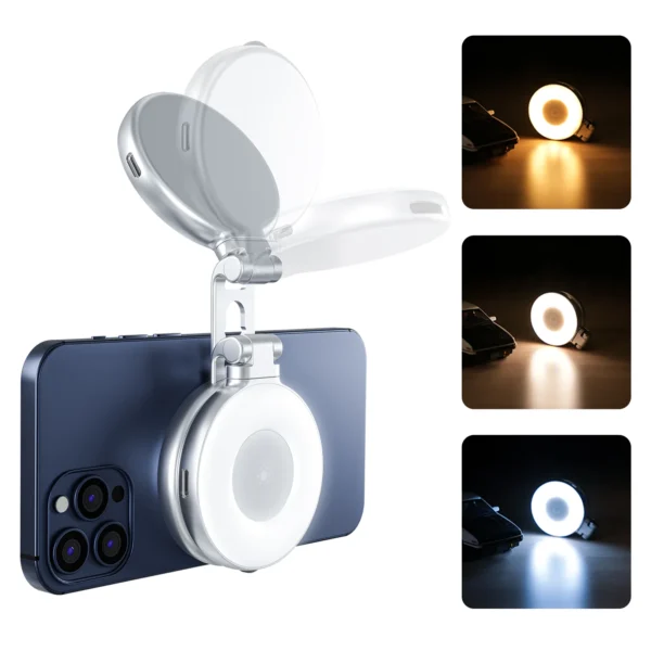 TELESIN Magnetic Selfie Ring Light S5-BGD-01